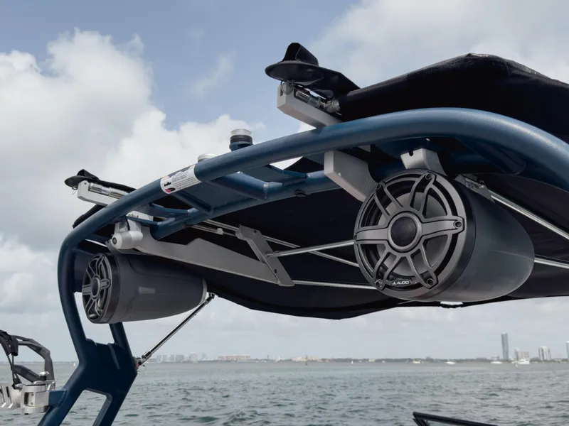 Slide: The Image of 2019 Nautique Super Air Nautique GS24 boat speakers on a sunny day. - 41