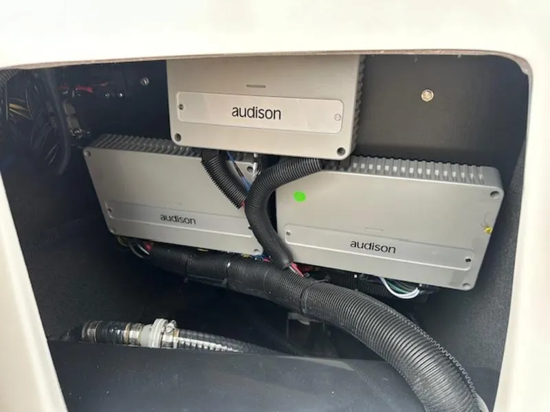 Slide: The Image of 2025 Tigé Ultré 25ZX audio system featuring Audison amplifiers. - 17