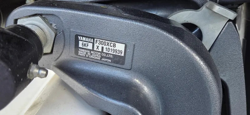 Slide: The Image of Close-up of Yamaha F300XCB engine part on 2024 Key West 239 DFS boat. - 20