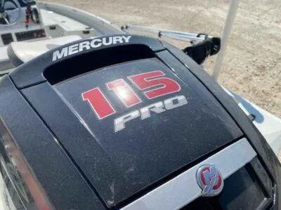 Slide: The Image of Mercury 115 Pro outboard motor on 2019 Crestliner 2000 Bay boat. - 4