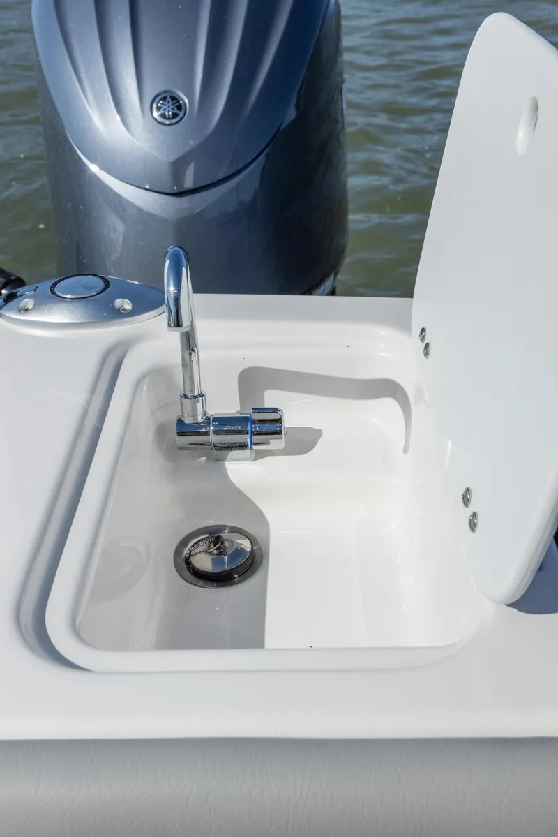 Slide: The Image of 2026 Solara S-250 DC boat sink with faucet, featuring a sleek design. - 25