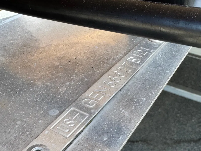 Slide: The Image of 2021 SunCatcher Select 18C boat identification plate with serial number. - 26