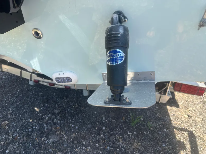 Slide: The Image of 2026 Action Craft 24 Bay boat with Bennett Marine trim tab actuator. - 16