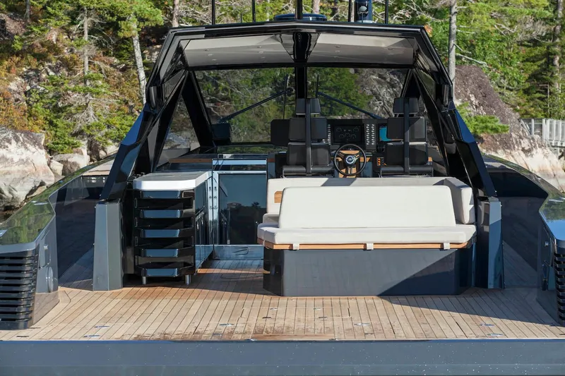 Slide: The Image of Luxury Wallypower 52 yacht interior with sleek design and modern amenities, 2016 model. - 14