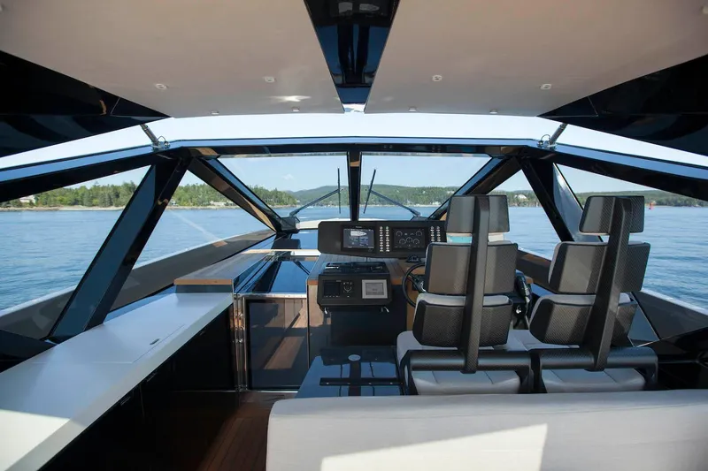Slide: The Image of Interior view of 2016 Wally Wallypower 52 yacht cockpit with modern design. - 15