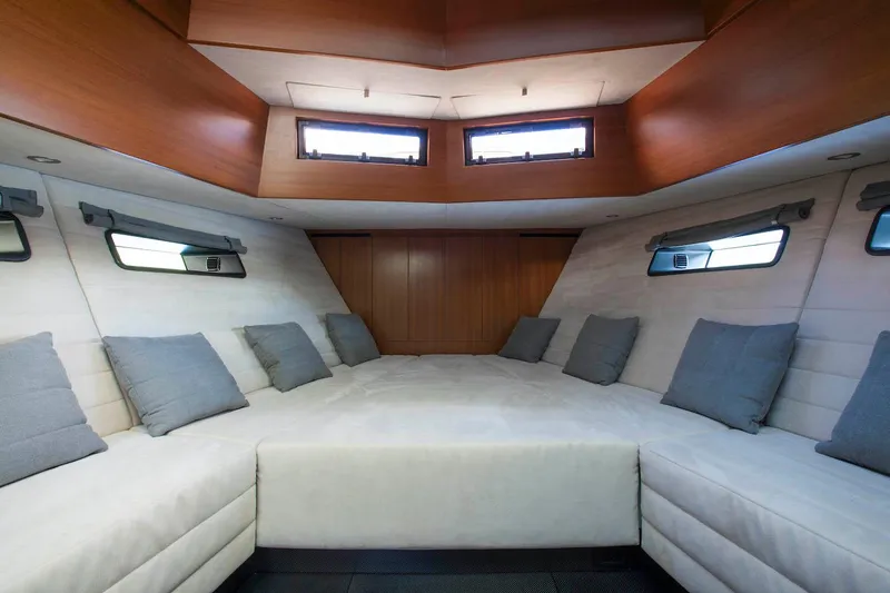 Slide: The Image of Luxurious interior of 2016 Wally Wallypower 52 yacht with spacious seating and modern design. - 23