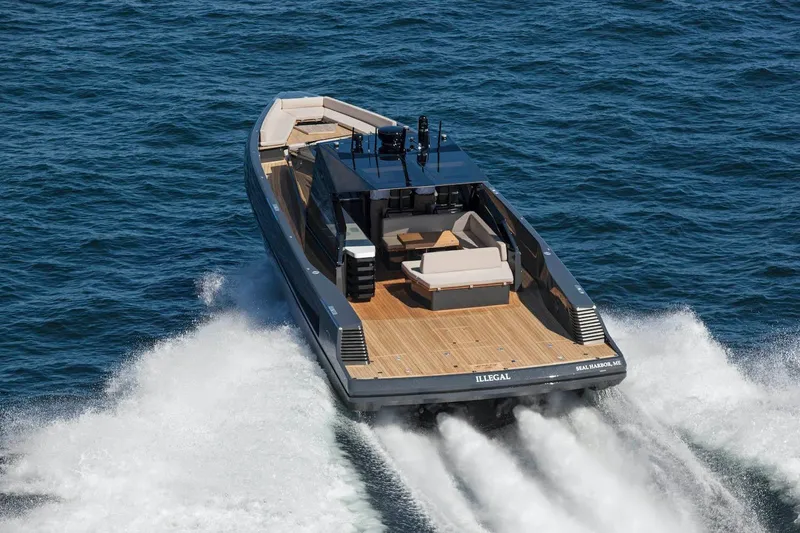 Slide: The Image of Luxury 2016 Wally Wallypower 52 yacht cruising on open sea. - 6