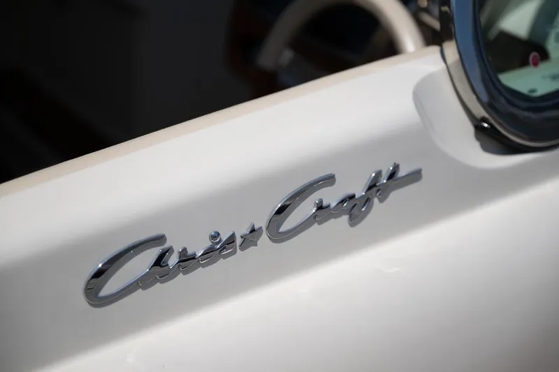 Slide: The Image of 2021 Chris-Craft Launch GT logo on boat exterior. - 29