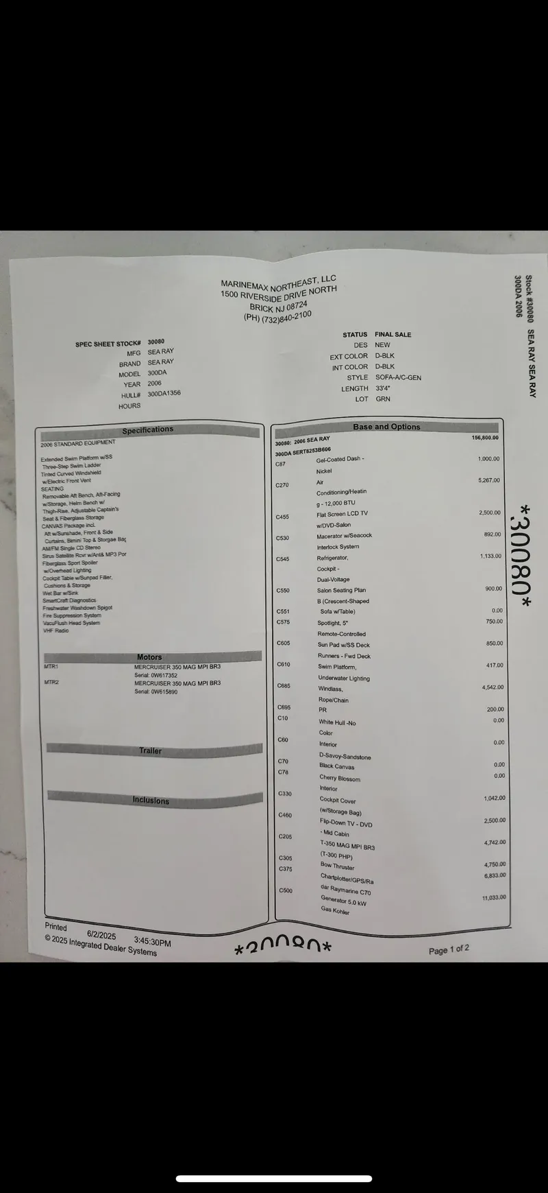 Slide: The Image of Sea Ray 300 Sundancer 2006 - 50