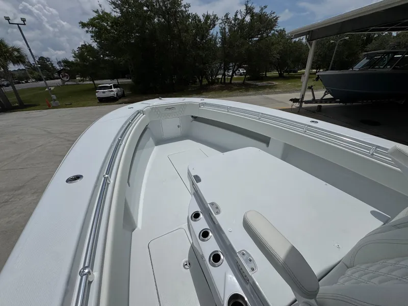 Slide: The Image of 2026 Invincible 33 Open Fisherman boat, spacious deck, sleek design, ideal for fishing adventures. - 22