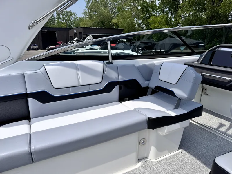 Slide: The Image of 2026 Formula 290 Bowrider interior with sleek seating and modern design. - 12