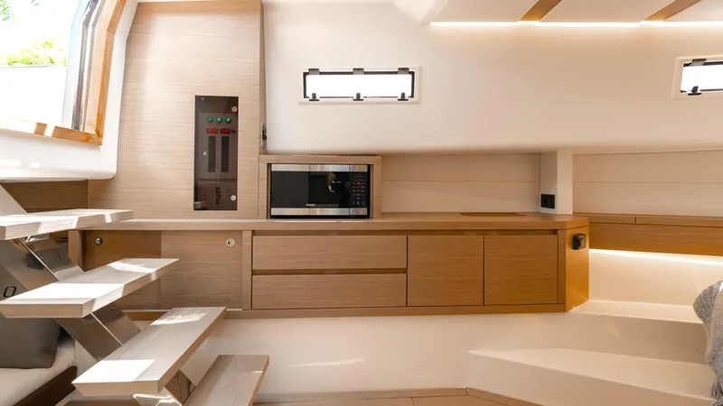 Slide: The Image of Modern interior of 2022 Pardo Yachts Pardo 43 with sleek kitchen design. - 42