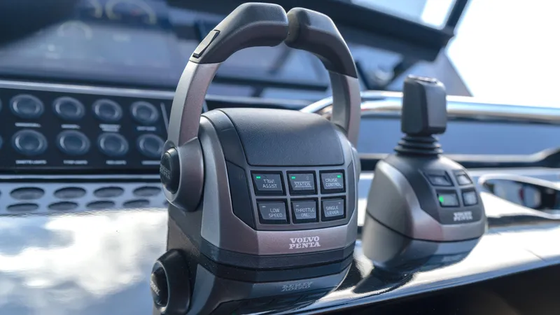 Slide: The Image of Control panel of 2022 Pardo Yachts Pardo 43 with Volvo Penta throttle. - 34
