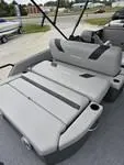 Slide: The Image of 2025 Sylvan L-3 DLZ boat interior with gray seating and cup holders. - 10