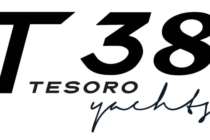 Slide: The Image of 2022 Tesoro T38 Outboard logo with stylish yacht branding. - 73
