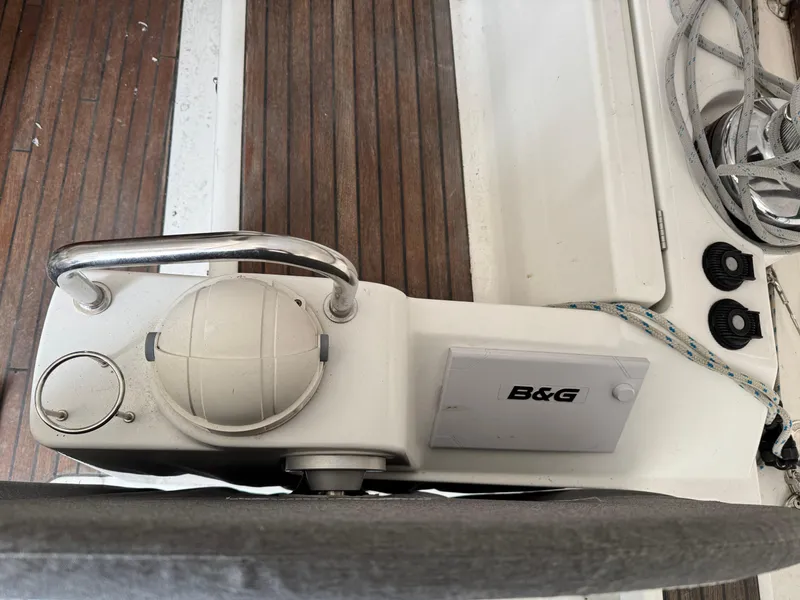 Slide: The Image of Beneteau Oceanis 48 yacht cockpit with B&G navigation equipment, 2014 model. - 11