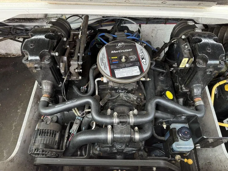 Slide: The Image of Engine of 2013 Crownline 185 SS boat, featuring a MerCruiser 4.3L V6. - 4