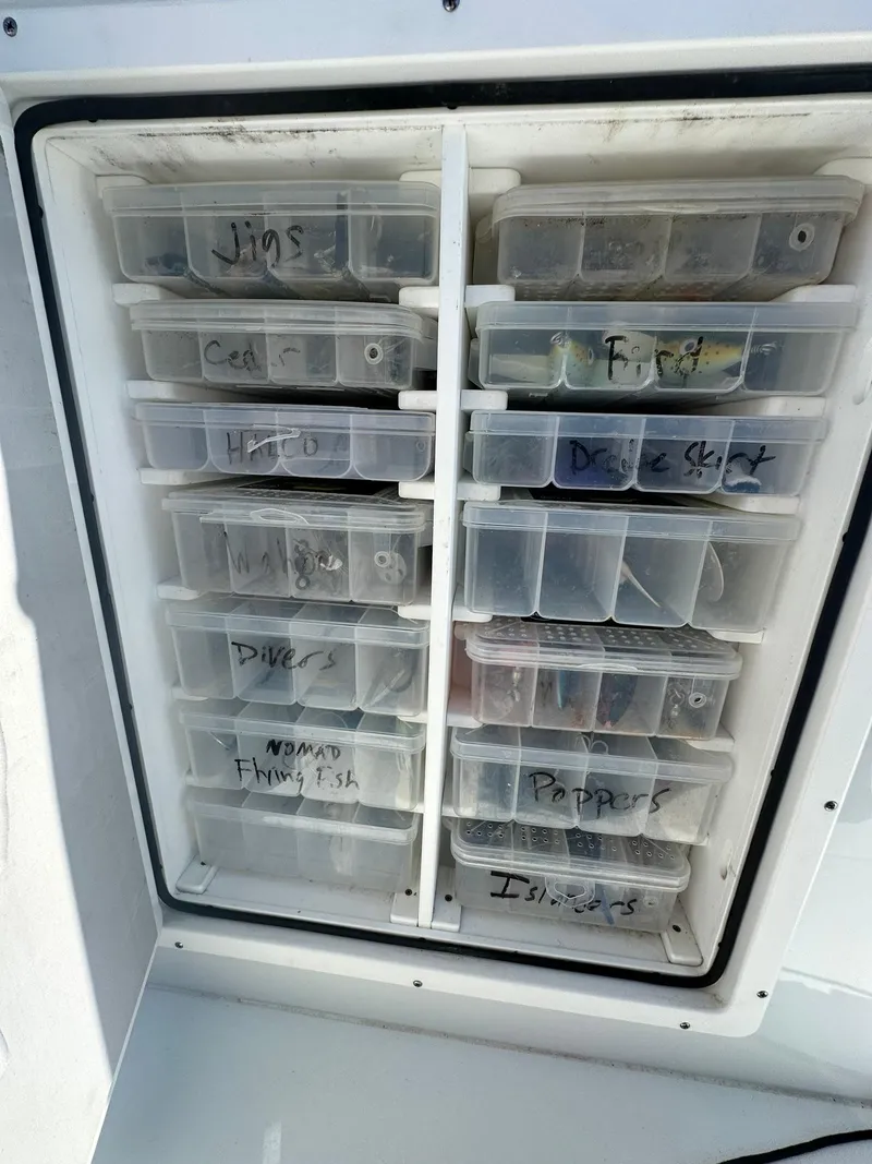 Slide: The Image of Radar display on Freeman 47, 2022 model, showing circular navigation data. - 43