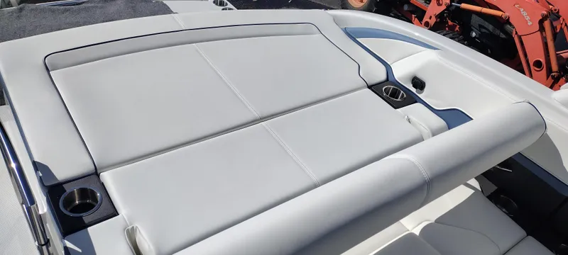 Slide: The Image of 2024 Formula 290 BR boat with sleek, modern seating and cup holders. - 30