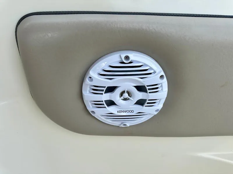 Slide: The Image of Kenwood speaker installed on 2004 Sea Ray SUNDECK 270 boat interior. - 24