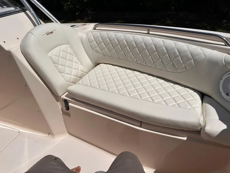Slide: The Image of Grady-White Freedom 275 boat interior, 2011 model, featuring luxurious quilted seating. - 26
