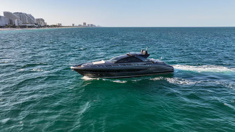 Slide: The Image of Luxury Riva 68' EGO SUPER yacht cruising on open sea, 2009 model. - 11