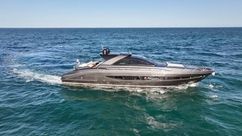 Slide: The Image of Luxury Riva 68' EGO SUPER yacht cruising on open sea, 2009 model. - 14