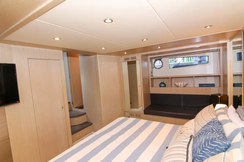 Slide: The Image of Luxurious interior of 2009 Riva 68' EGO SUPER yacht with modern furnishings and cozy ambiance. - 17