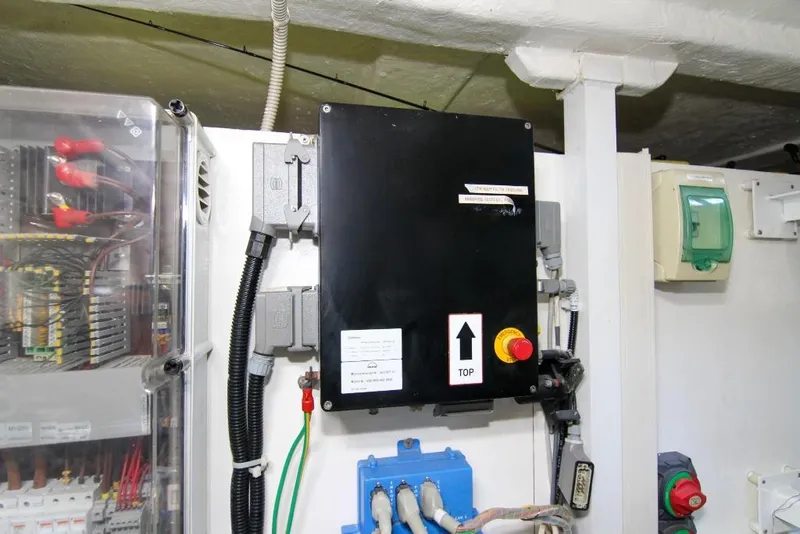 Slide: The Image of Electrical control panel on a 2009 Riva 68' EGO SUPER yacht. - 45