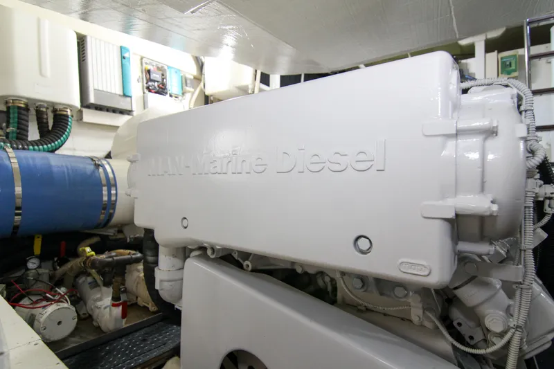 Slide: The Image of Engine room of 2009 Riva 68' EGO SUPER yacht with MAN Marine Diesel engine. - 48