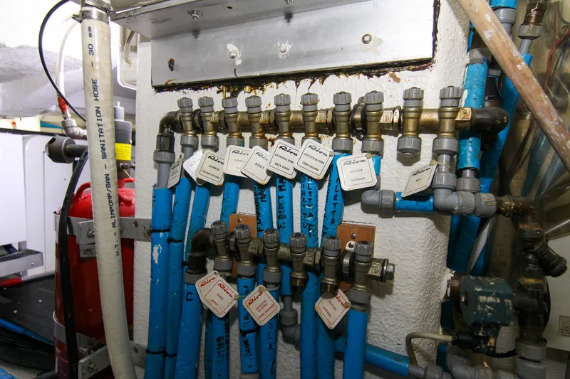 Slide: The Image of Engine room piping system of a 2009 Riva 68' EGO SUPER yacht. - 53