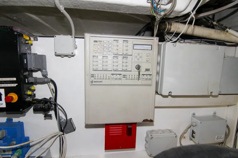 Slide: The Image of Electrical control panel in the engine room of a 2009 Riva 68' EGO SUPER yacht. - 67
