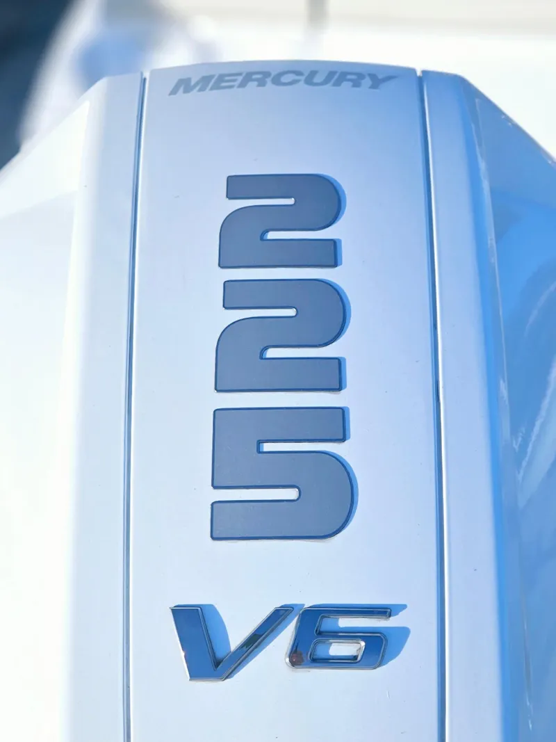Slide: The Image of Mercury 225 V6 engine on 2025 Monterey M-225 boat. - 3
