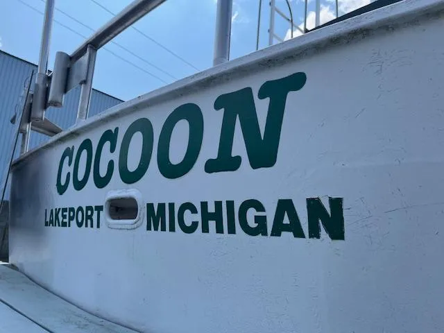Slide: The Image of 1989 Maritime 340 Trawler named "Cocoon" in Lakeport, Michigan. - 43
