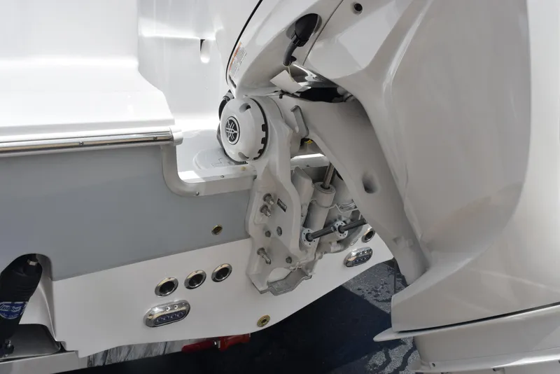 Slide: The Image of 2026 Sea Hunt Ultra 255 SE boat engine detail, showcasing modern design and functionality. - 7