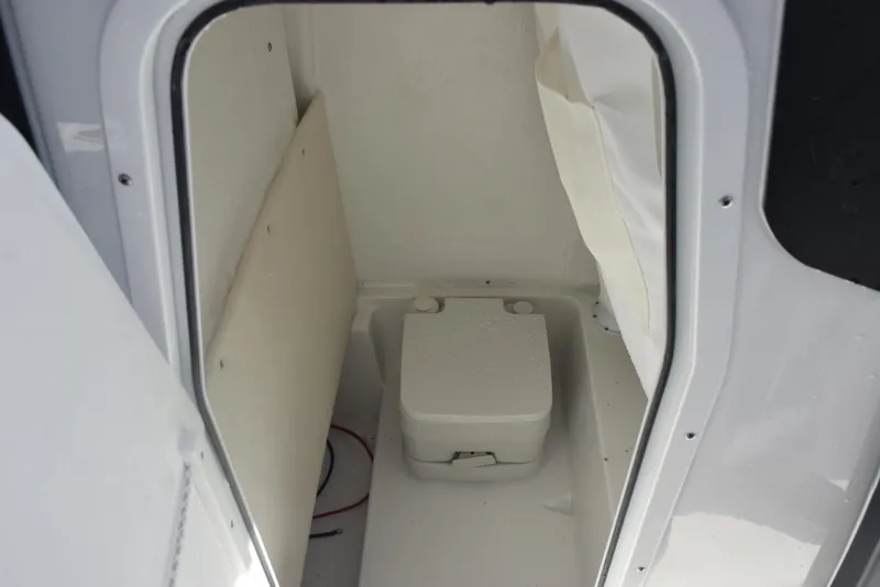 Slide: The Image of Interior view of 2026 Sea Hunt BX 25 FS boat compartment. - 19