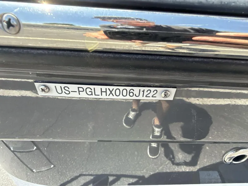 Slide: The Image of 2022 Glastron GTD 245 boat with visible hull identification number. - 27