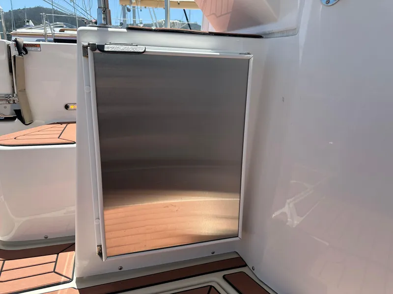 Slide: The Image of 2023 Ranger Tugs R-31 CB boat with stainless steel outdoor fridge. - 20