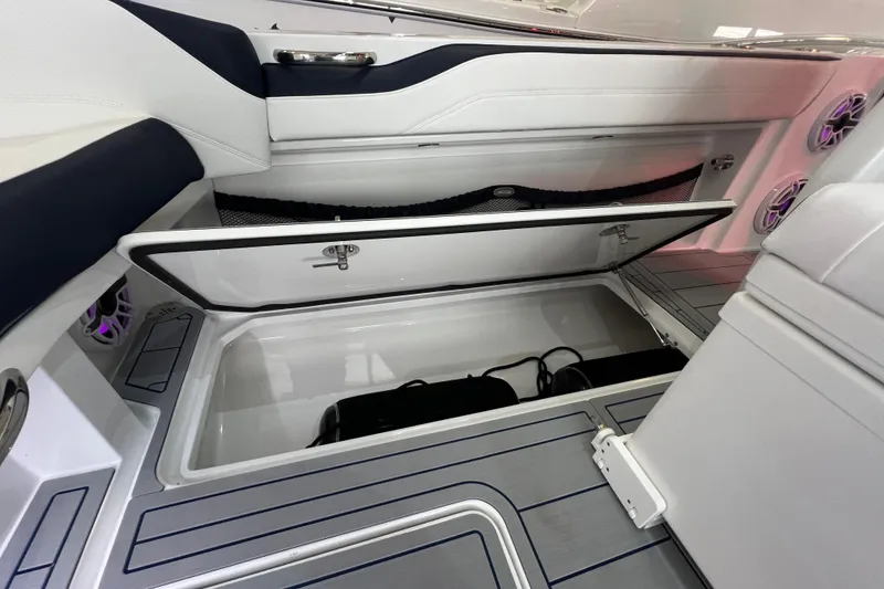 Slide: The Image of 2026 Nor-Tech 340 Sport dashboard with advanced controls and sleek design. - 21