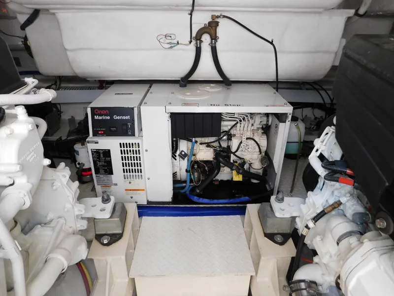 Slide: The Image of Engine room of 2005 Cruisers Yachts 500 Express with Onan Marine Genset. - 41