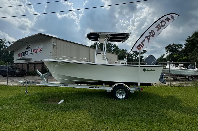 Slide: The Image of 2024 May-Craft 1900CC boat on trailer at Full Throttle Marine dealership. - 24