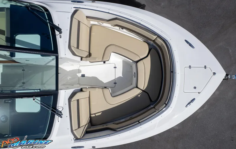 Slide: The Image of 2021 Pursuit DC 326 Dual Console boat with spacious seating and sleek design. - 27