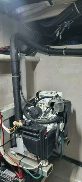 Slide: The Image of Engine room of 2022 Custom Freestyle Marine 32 boat, showcasing mechanical components. - 21