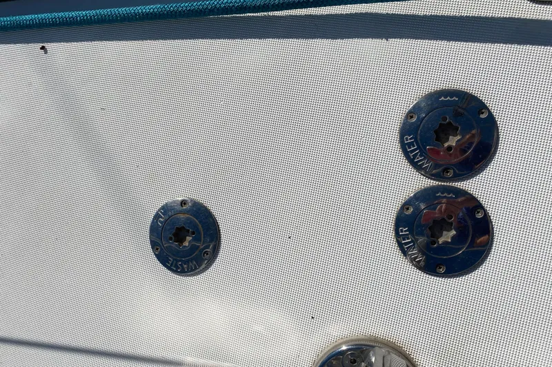 Slide: The Image of Deck fittings on a 2008 Jeanneau Sun Odyssey 54 DS sailboat. - 18