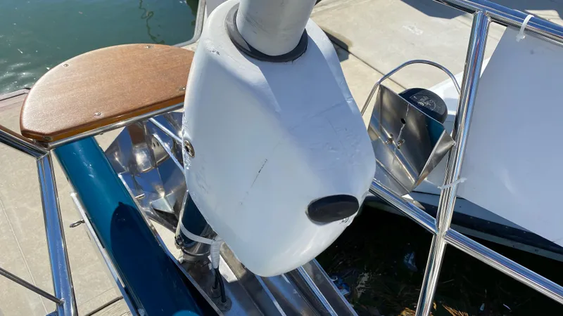 Slide: The Image of Close-up of Jeanneau Sun Odyssey 54 DS sailboat deck detail, 2008 model. - 7