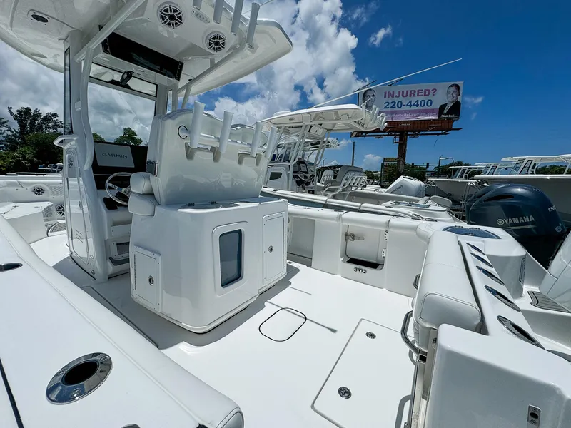 Slide: The Image of 2026 Tidewater 272 CC Adventure boat interior with modern features and Yamaha engine. - 5