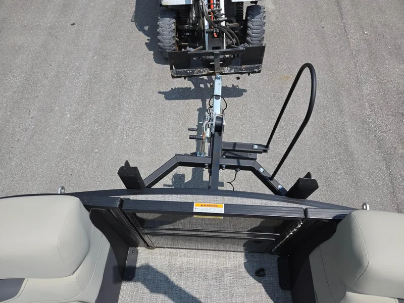 Slide: The Image of 2023 Barletta Cabrio 24UE boat trailer hitch connection, viewed from above. - 30