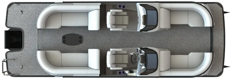 Slide: The Image of 2026 Starcraft RX 23 R DC logo on sleek black surface under clear blue sky. - 23