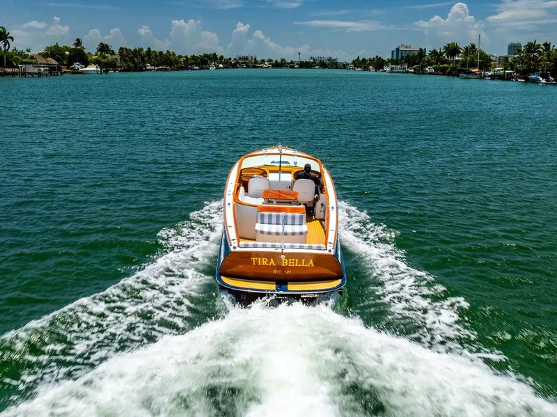 Slide: The Image of Hinckley Talaria 29 R boat cruising on a sunny day, 2004 model. - 38