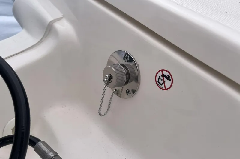 Slide: The Image of Boston Whaler 250 Dauntless 2026 boat detail with a no-fuel symbol. - 13